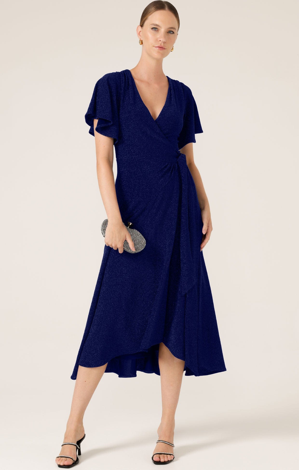 STARGAZE WRAP MIDI IN SAPPHIRE