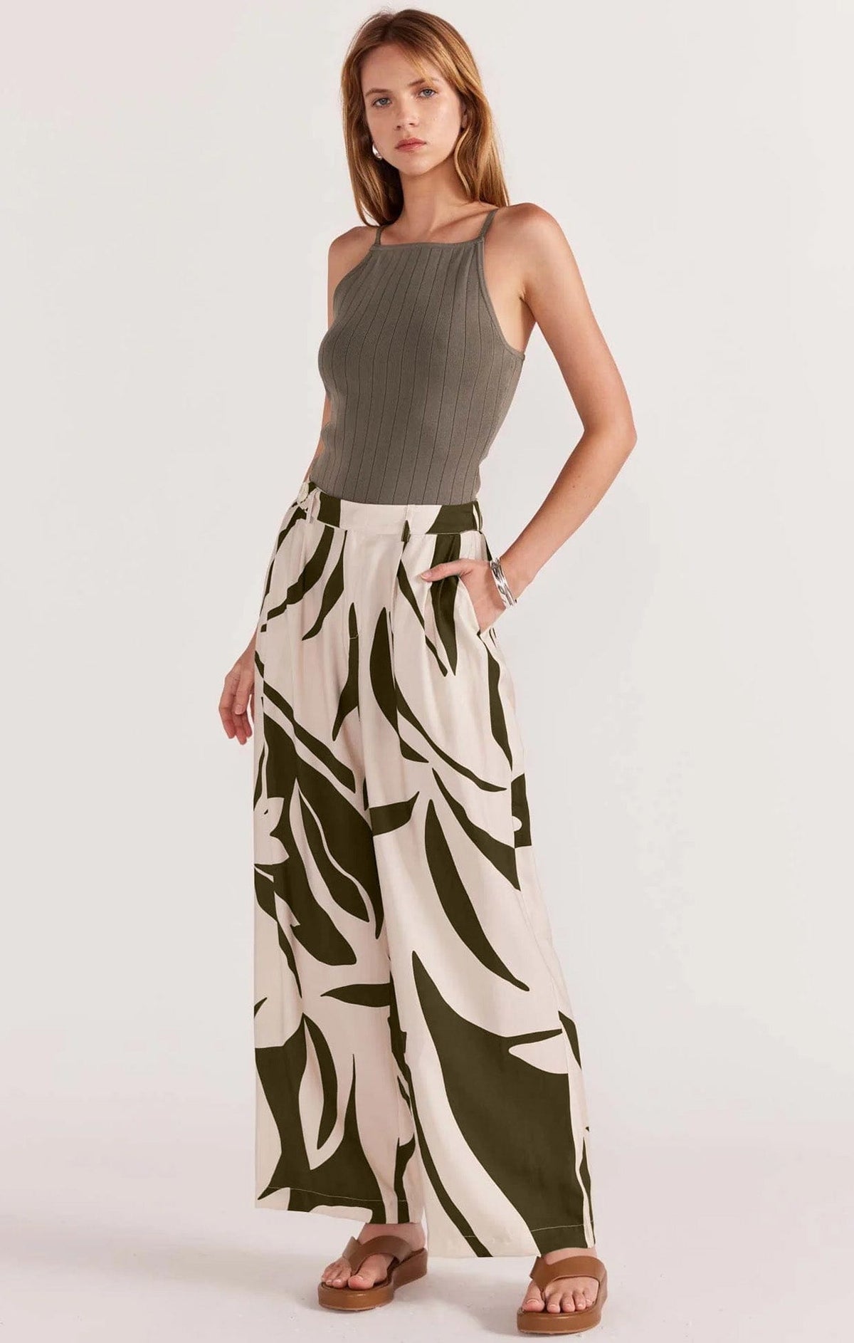 Pants ACACIA WIDE LEG PANT IN OLIVE