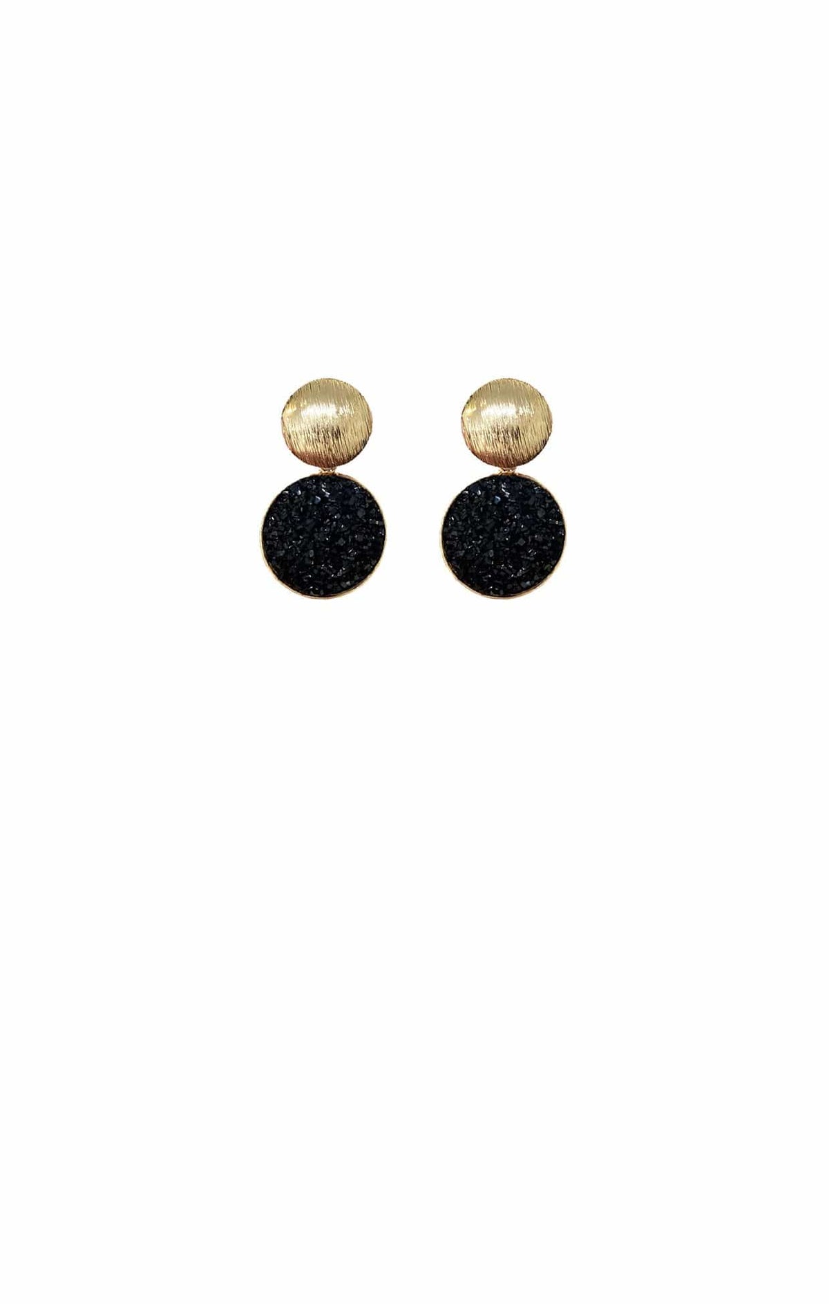 ACCESSORIES Earrings One Size / Black ANNA DROP EARRING IN BLACK GOLD