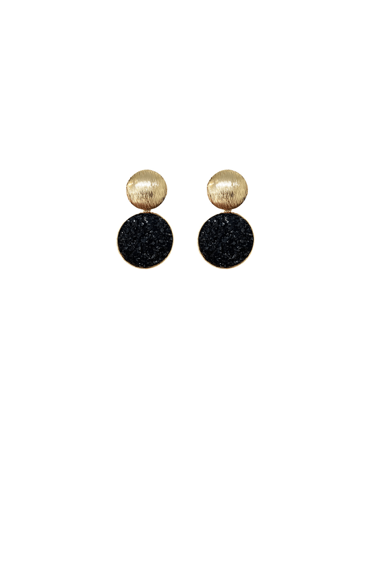 ACCESSORIES Earrings One Size / Black ANNA DROP EARRING IN BLACK GOLD