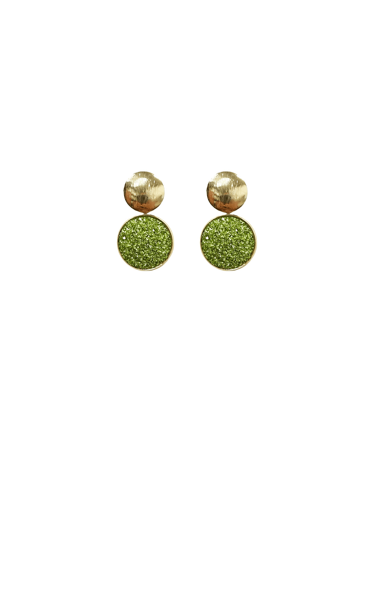 ACCESSORIES Earrings One Size / Green ANNA DROP EARRING IN GREEN GOLD