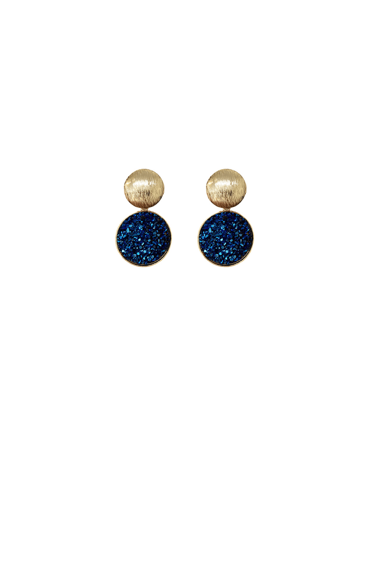 ACCESSORIES Earrings One Size / Blue ANNA DROP EARRING IN SAPPHIRE GOLD