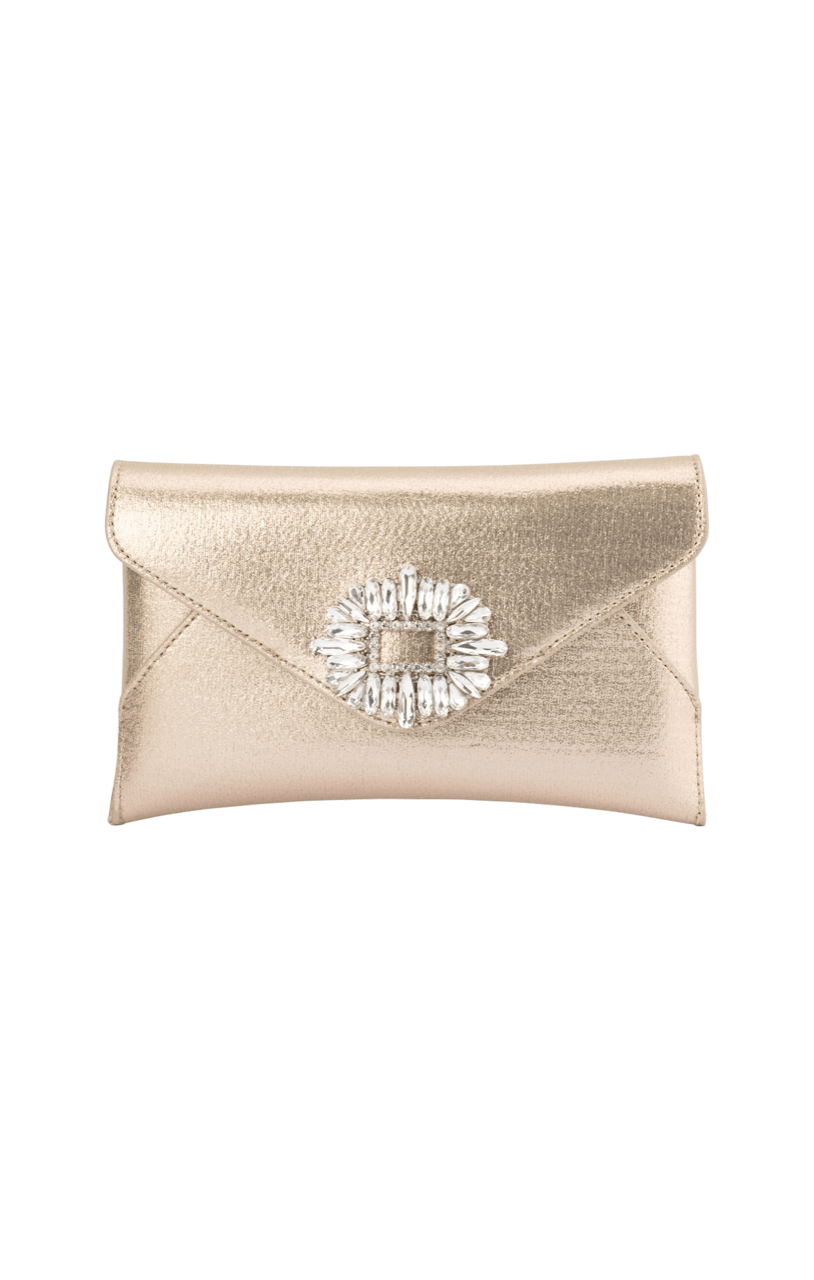 ACCESSORIES Bags Clutches OS / NEUTRAL ANTONIA ENVELOPE CLUTCH IN CHAMPAGNE