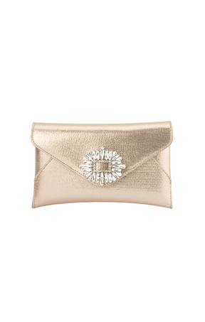 ACCESSORIES Bags Clutches OS / NEUTRAL ANTONIA ENVELOPE CLUTCH IN CHAMPAGNE