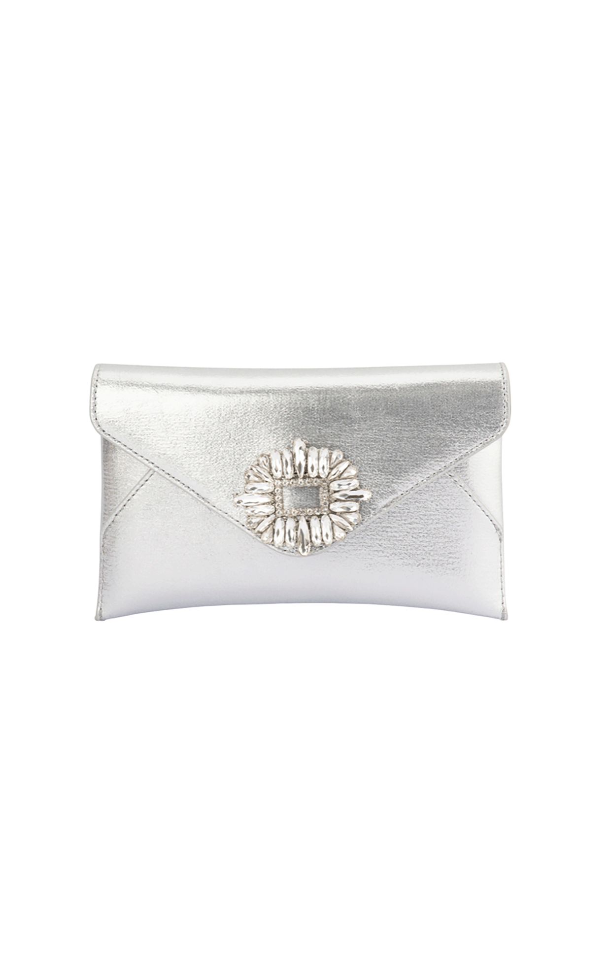 ACCESSORIES Bags Clutches OS / SILVER ANTONIA ENVELOPE CLUTCH IN SILVER