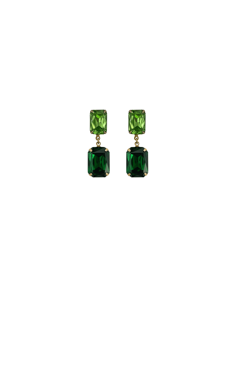 ACCESSORIES Earrings OS / GREEN ARABELLA DROP EARRING IN PERIDOT EMERALD