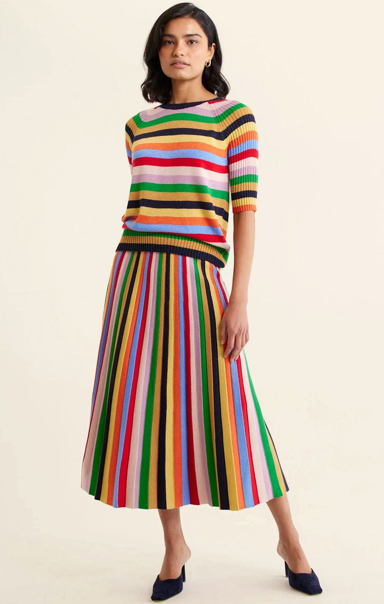 Skirts AVENUE LUREX SKIRT IN RAINBOW