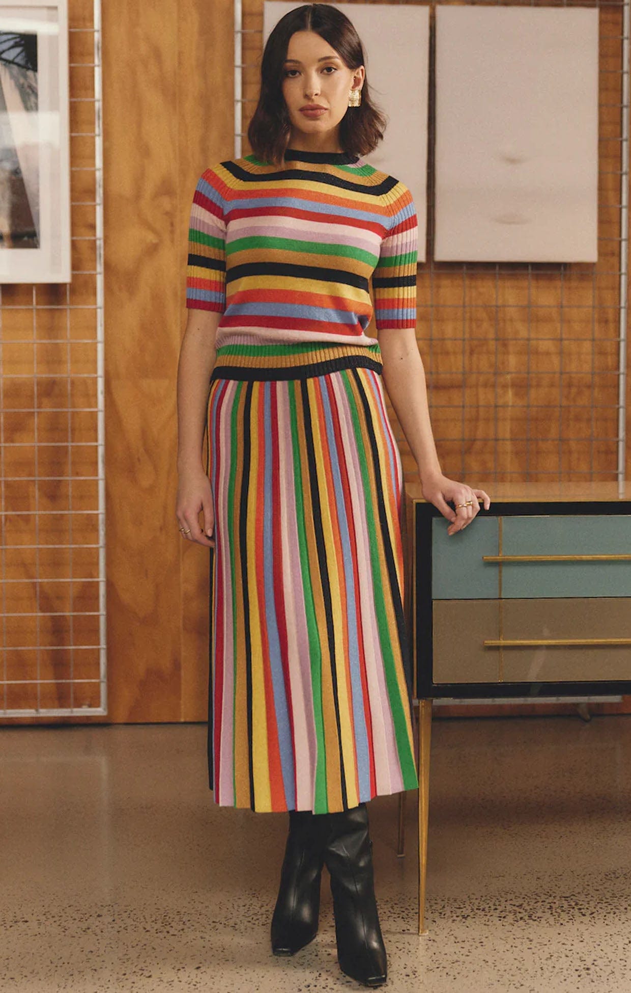 Skirts AVENUE LUREX SKIRT IN RAINBOW