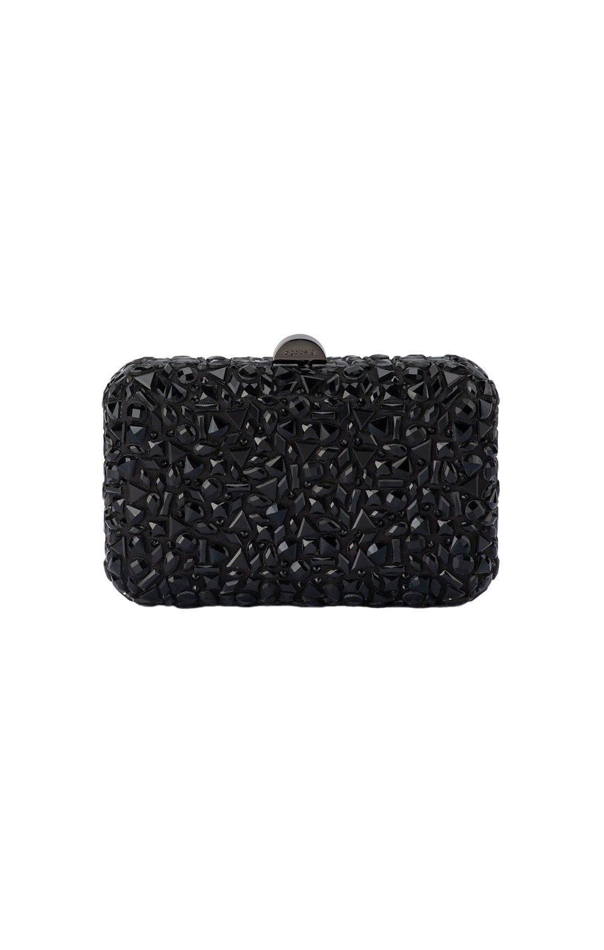 Bags OS / BLACK AVIVA CRYSTAL CLUTCH IN BLACK