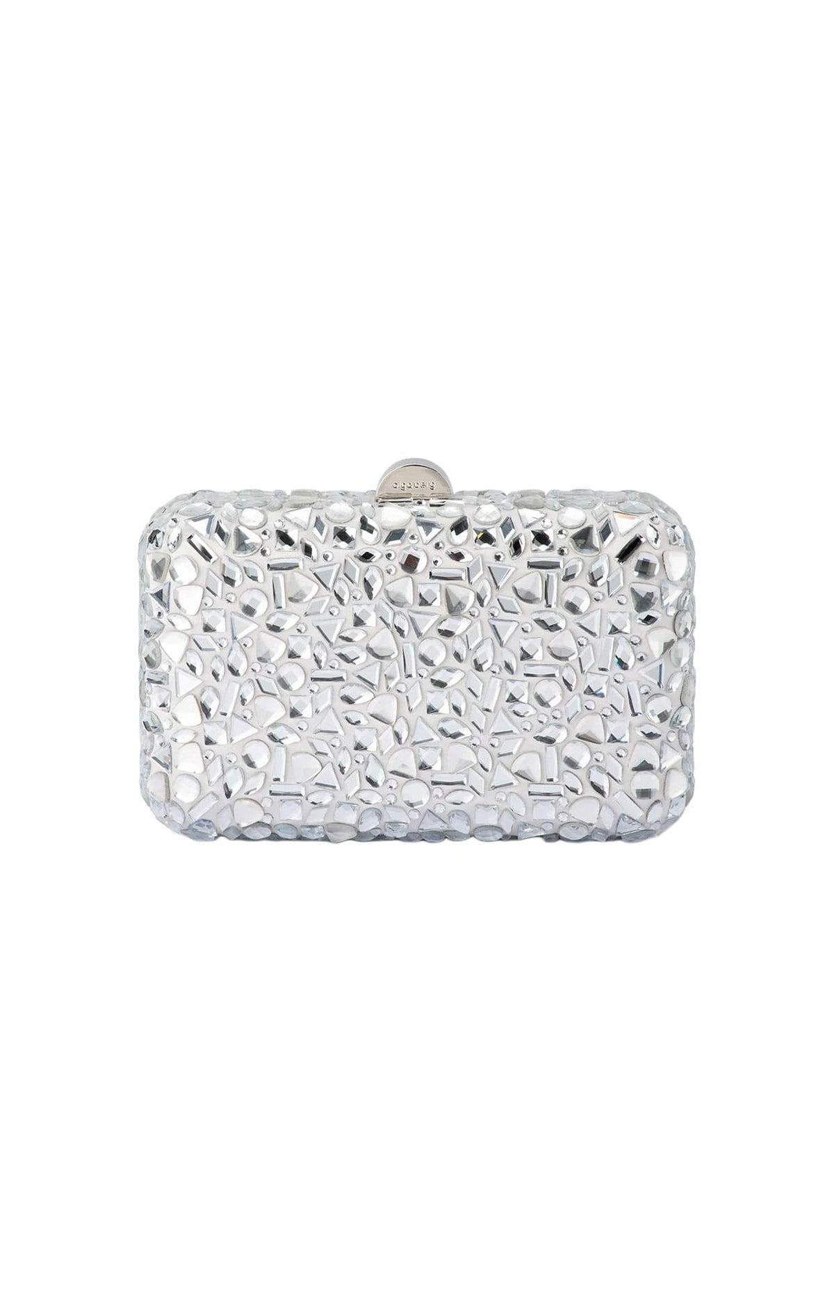 Bags OS / SILVER AVIVA CRYSTAL CLUTCH IN SILVER