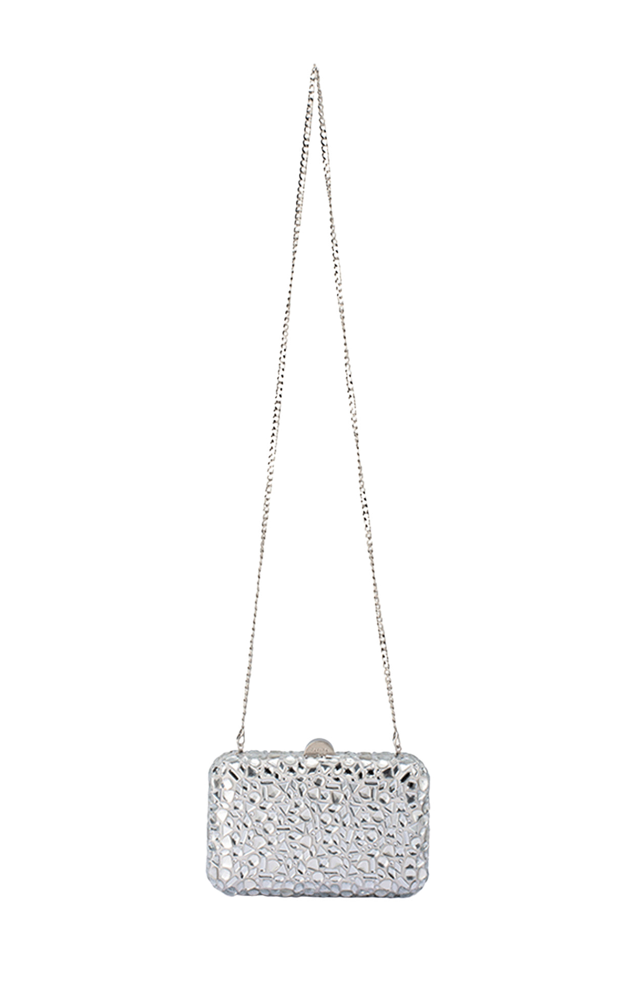 Bags OS / SILVER AVIVA CRYSTAL CLUTCH IN SILVER