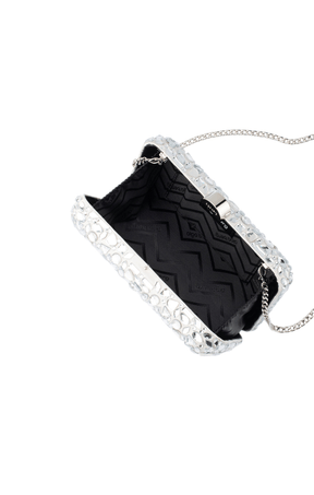 Bags OS / SILVER AVIVA CRYSTAL CLUTCH IN SILVER