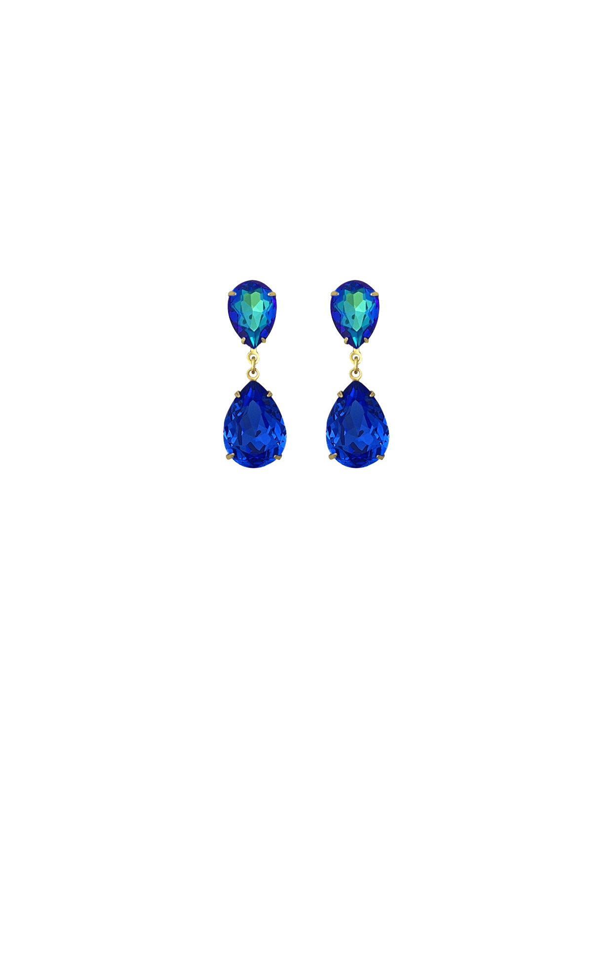 Earrings OS / BLUE BRIAR DROP EARRING IN BRILLIANT BLUE AND SAPPHIRE