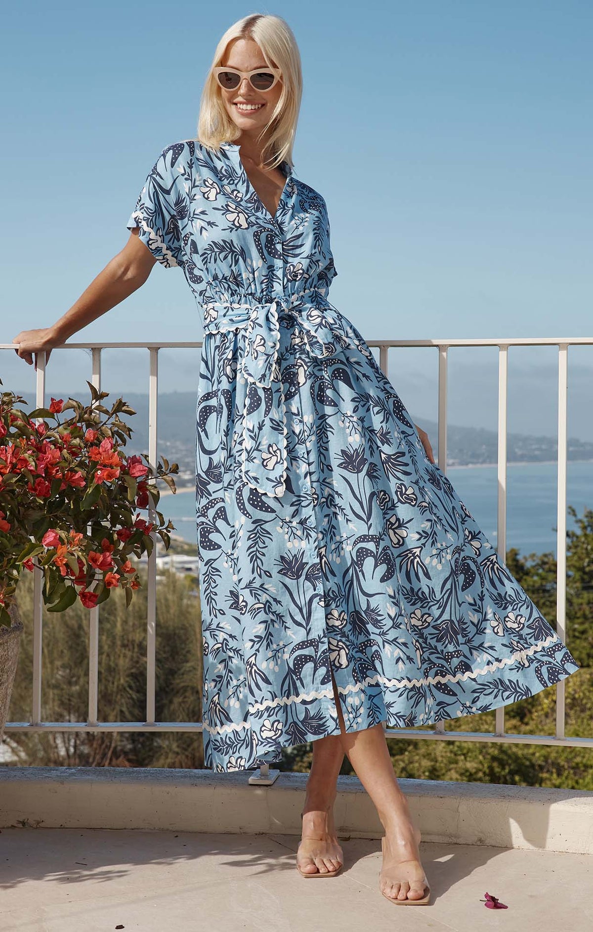 Dresses CANDICE WAVE DRESS IN CORNFLOWER