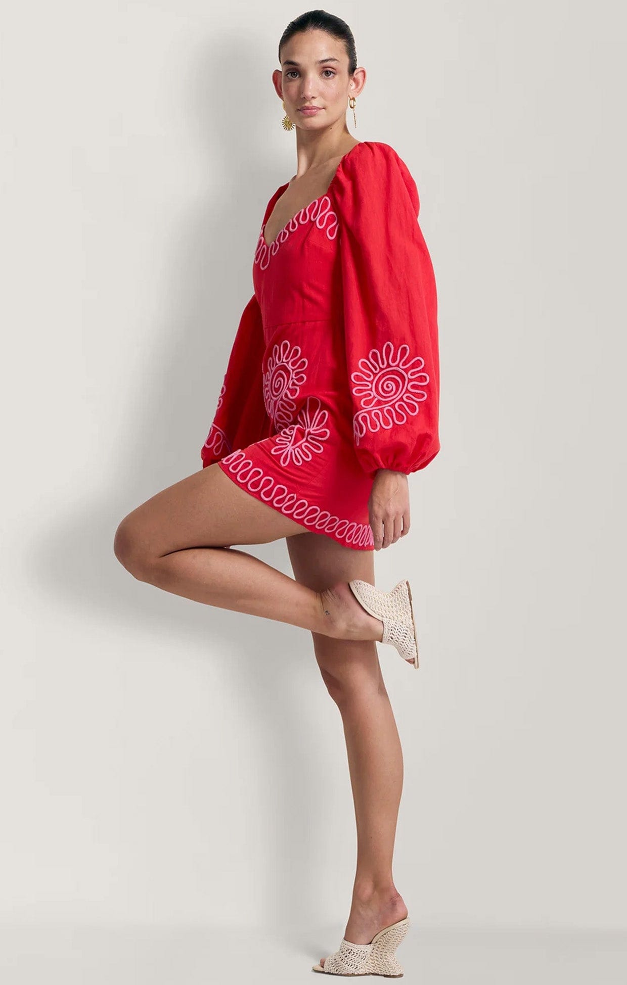 Dresses CARMENSITA MINI DRESS IN ROJO