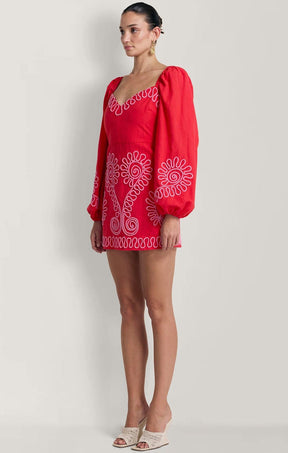 Dresses CARMENSITA MINI DRESS IN ROJO