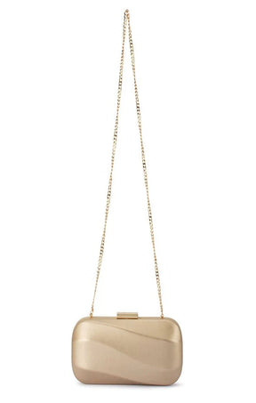 ACCESSORIES Bags Clutches OS / GOLD CAROLINE WAVY CLUTCH BAG IN GOLD