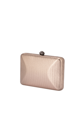 Bags OS / BRONZE CHICA EMBOSSED CLUTCH IN BRONZE