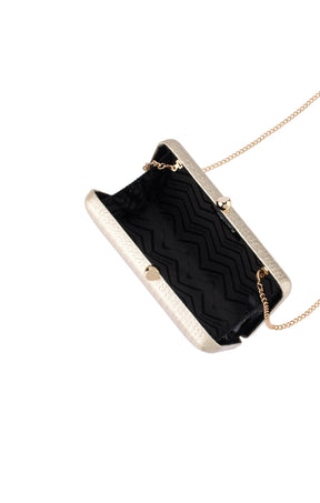 Bags OS / GOLD CHICA EMBOSSED CLUTCH IN GOLD