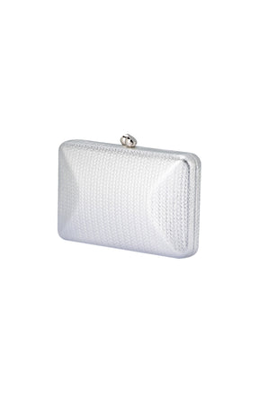 Bags OS / SILVER CHICA EMBOSSED CLUTCH IN SILVER