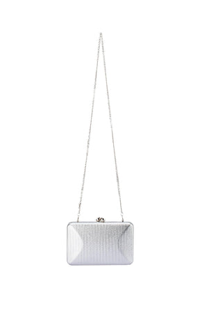 Bags OS / SILVER CHICA EMBOSSED CLUTCH IN SILVER