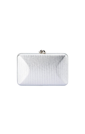 Bags OS / SILVER CHICA EMBOSSED CLUTCH IN SILVER