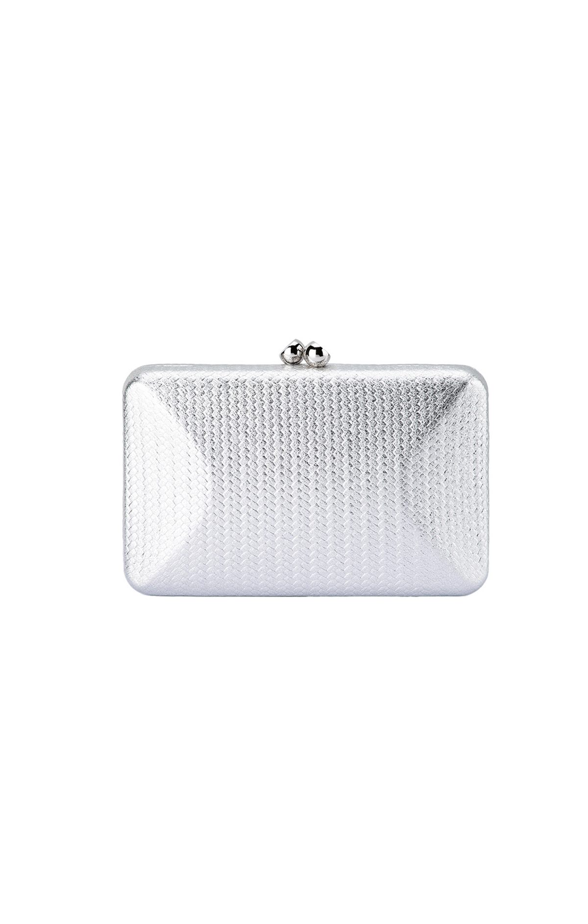 Bags OS / SILVER CHICA EMBOSSED CLUTCH IN SILVER