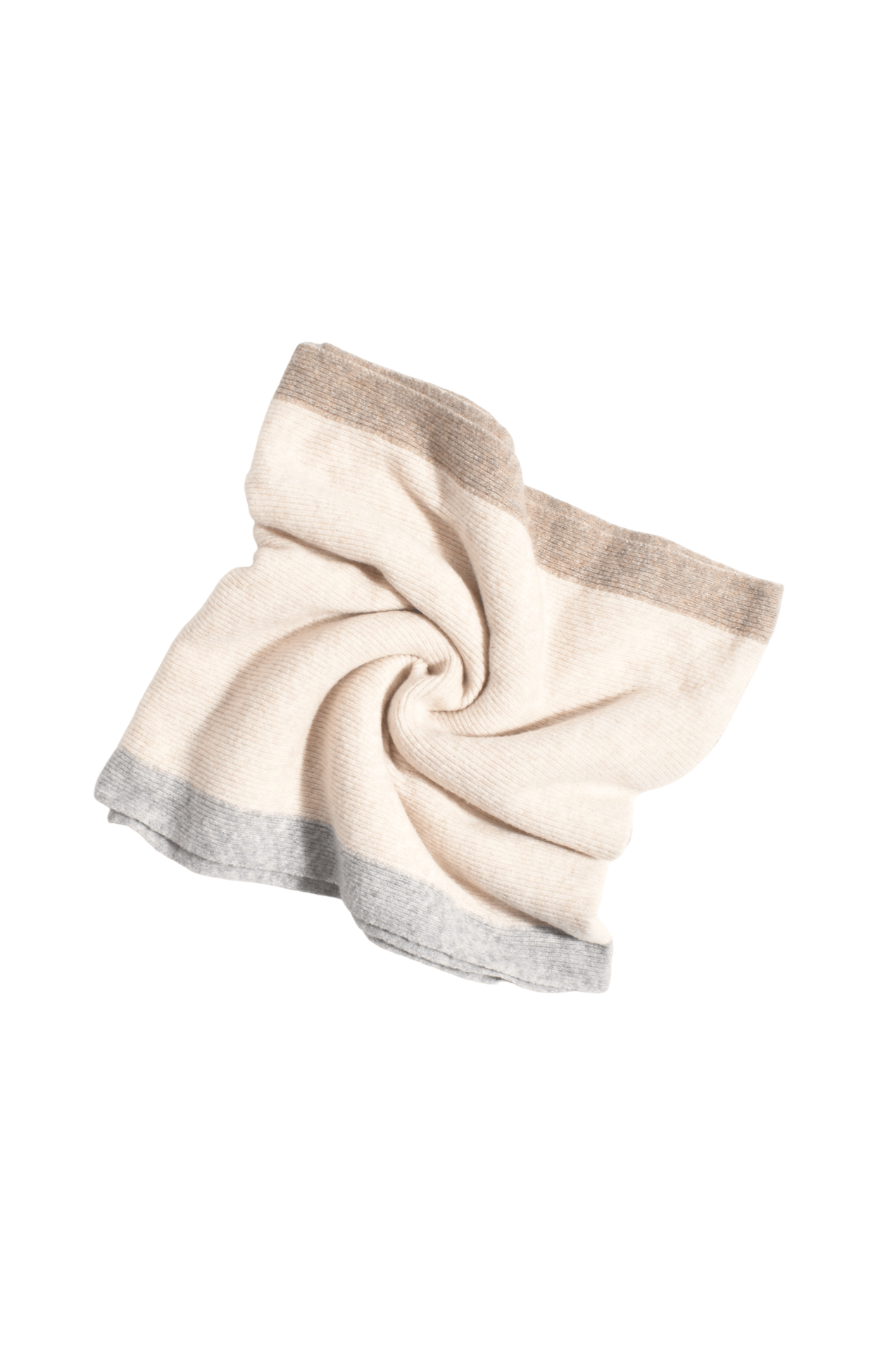 Scarves OS / CREAM/GREY CONTRAST BORDER SCARF IN CREAM/GREY