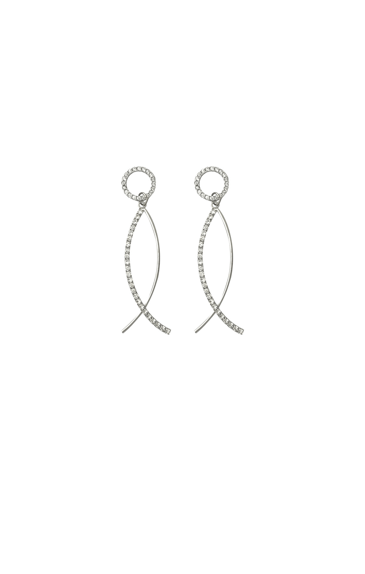 Multi Occasion OS / SILVER DAPHNE DIAMANTE DROP EARRINGS IN SILVER