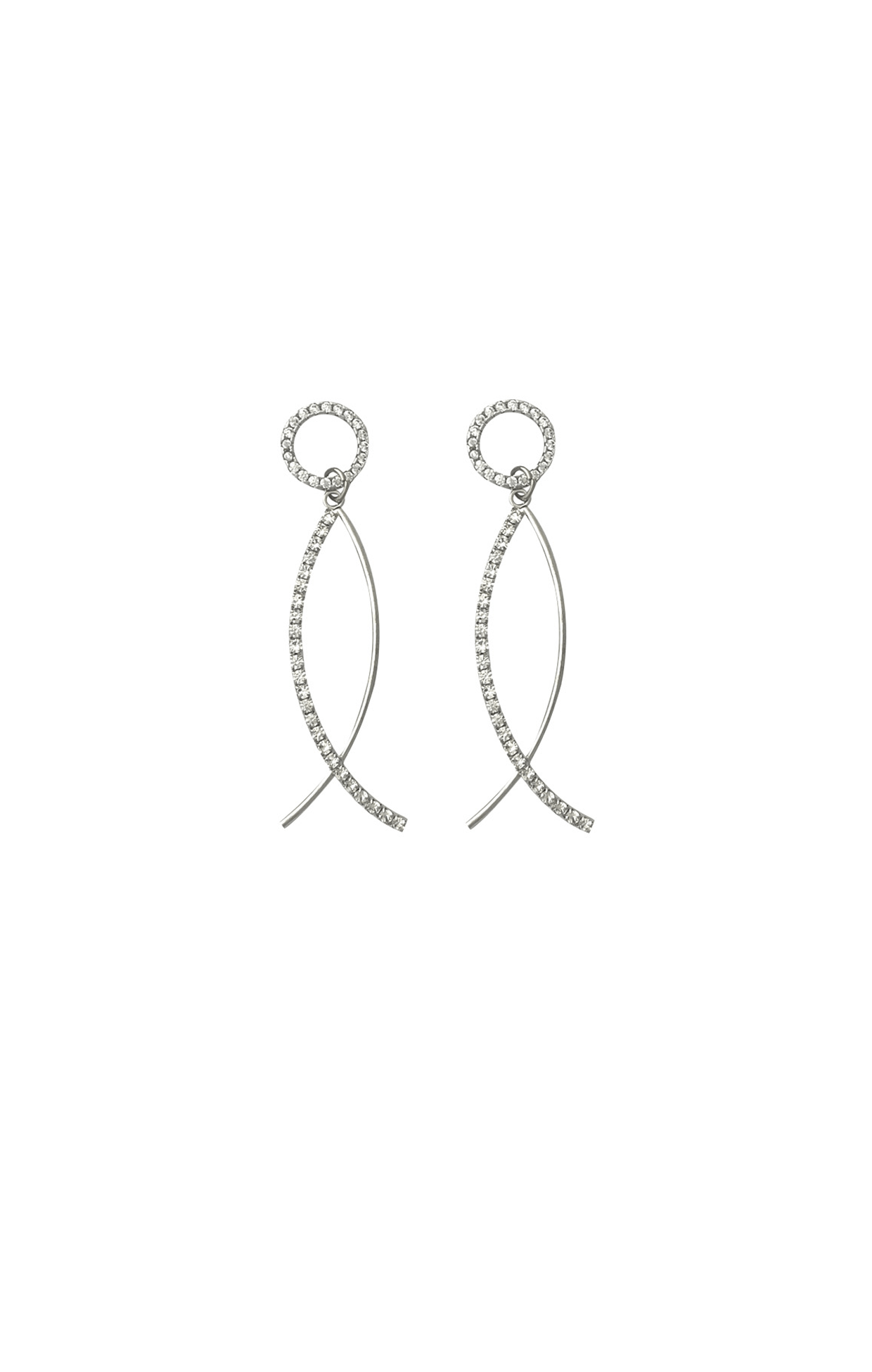 Multi Occasion OS / SILVER DAPHNE DIAMANTE DROP EARRINGS IN SILVER