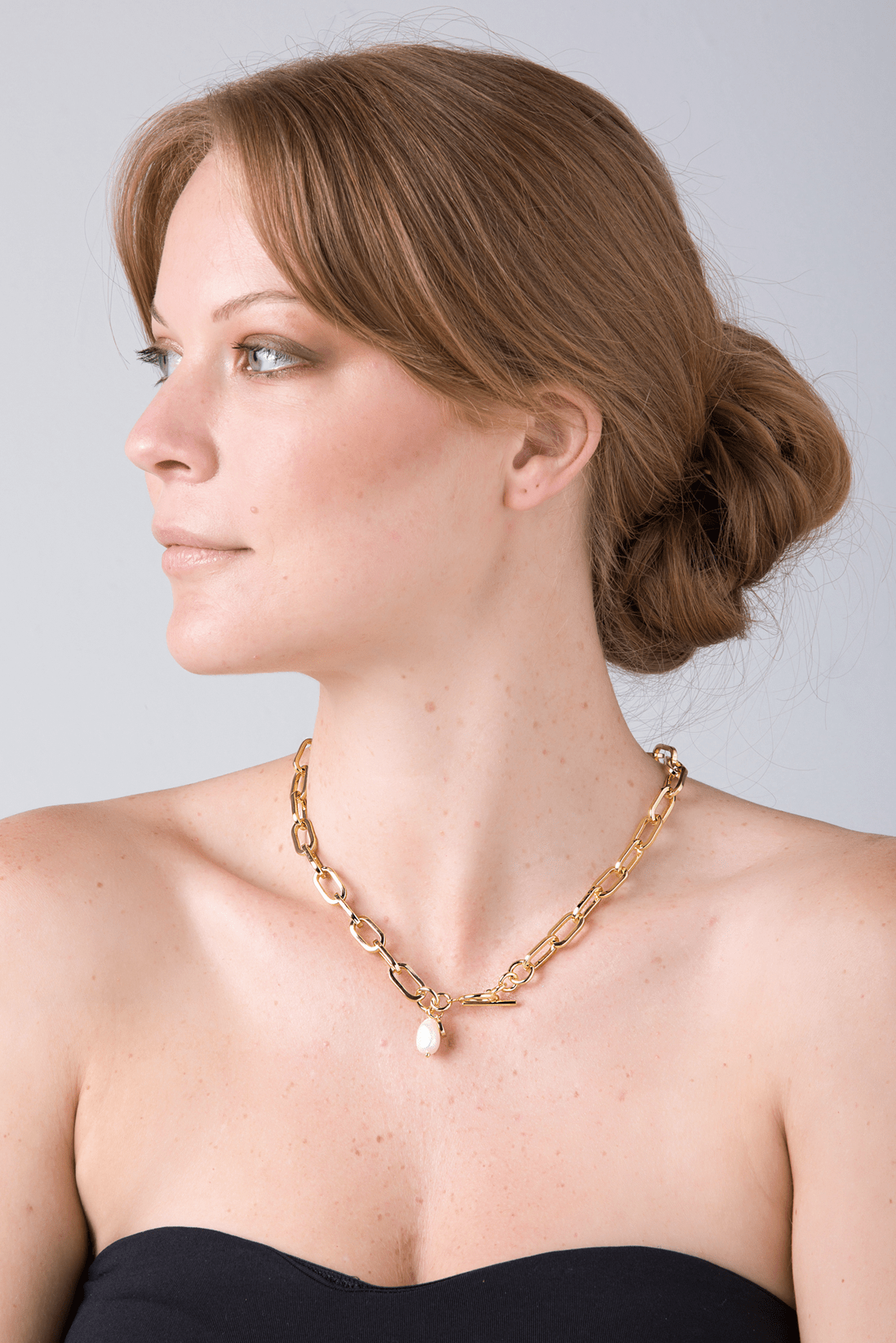 ACCESSORIES Necklaces OS / GOLD DARCY PEARL NECKLACE IN GOLD