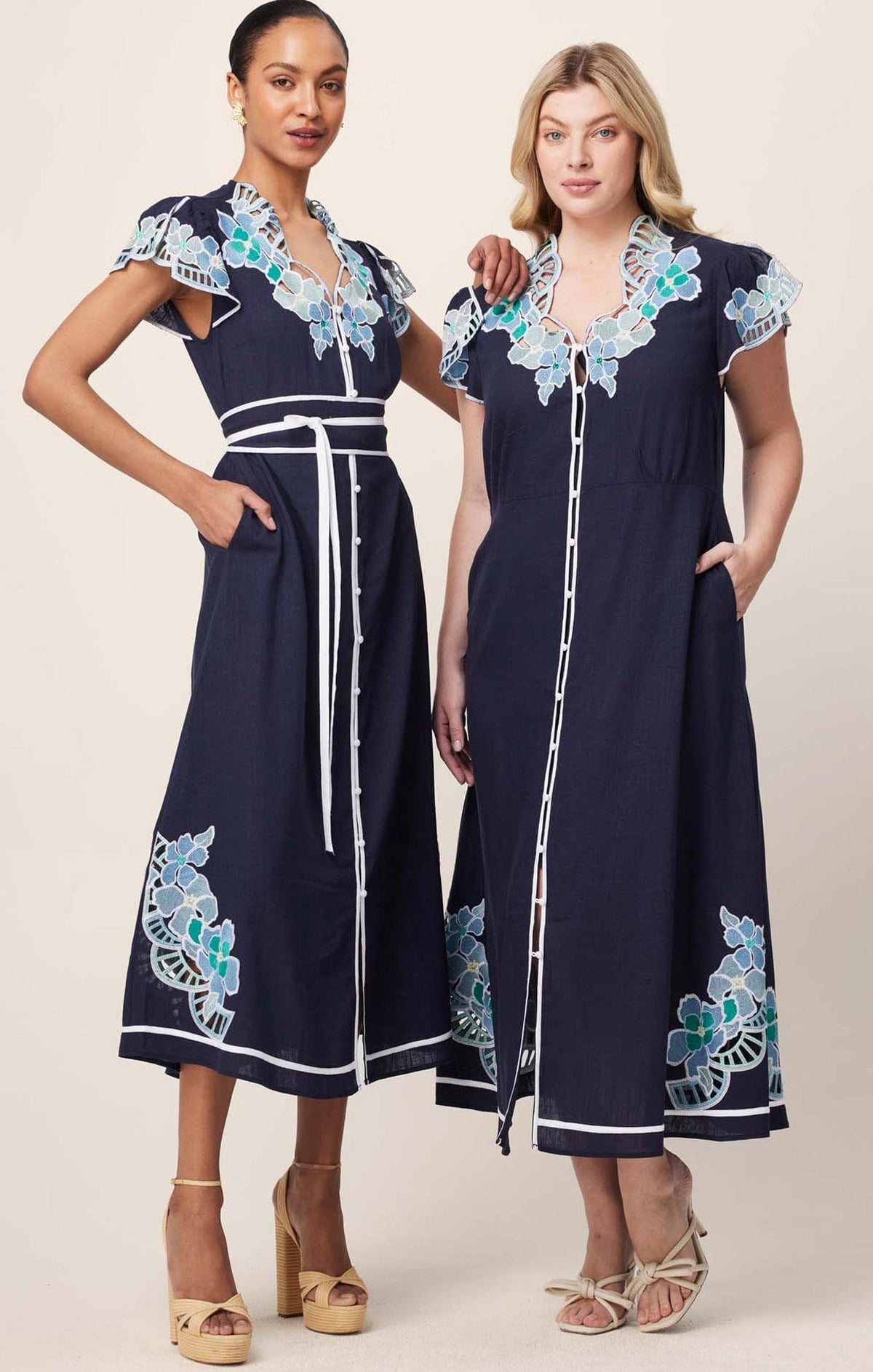 Dresses DELRAY EMBROIDERED LINEN DRESS