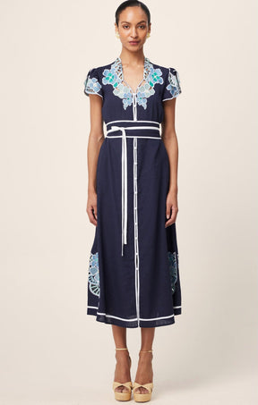 Dresses DELRAY EMBROIDERED LINEN DRESS