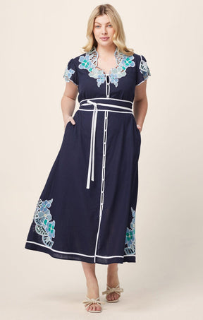 Dresses DELRAY EMBROIDERED LINEN DRESS