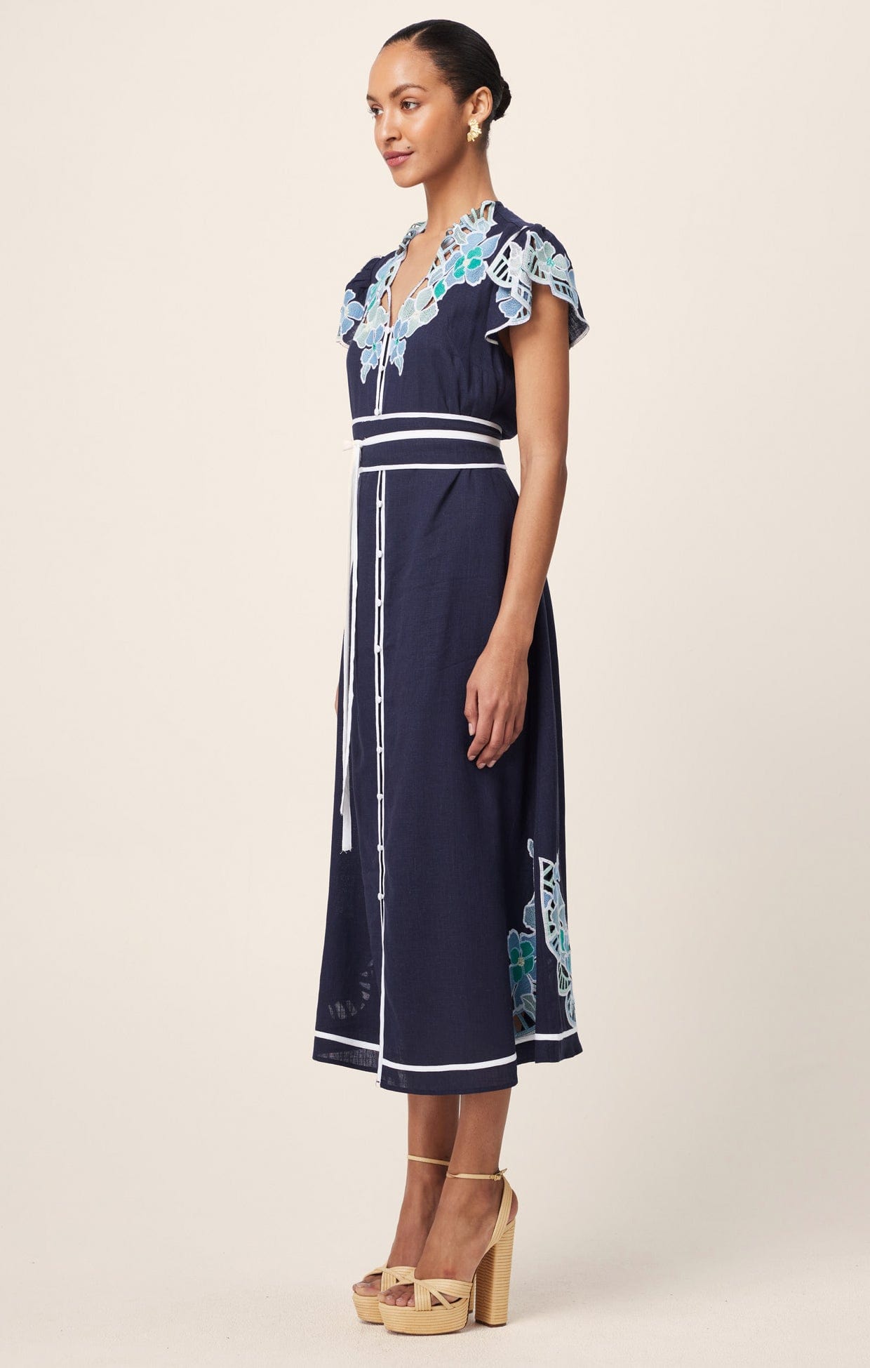 Dresses DELRAY EMBROIDERED LINEN DRESS