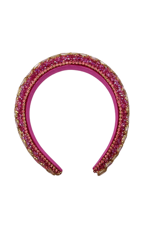 Headbands OS / PINK ELSA JEWELLED HEADBAND IN PINK