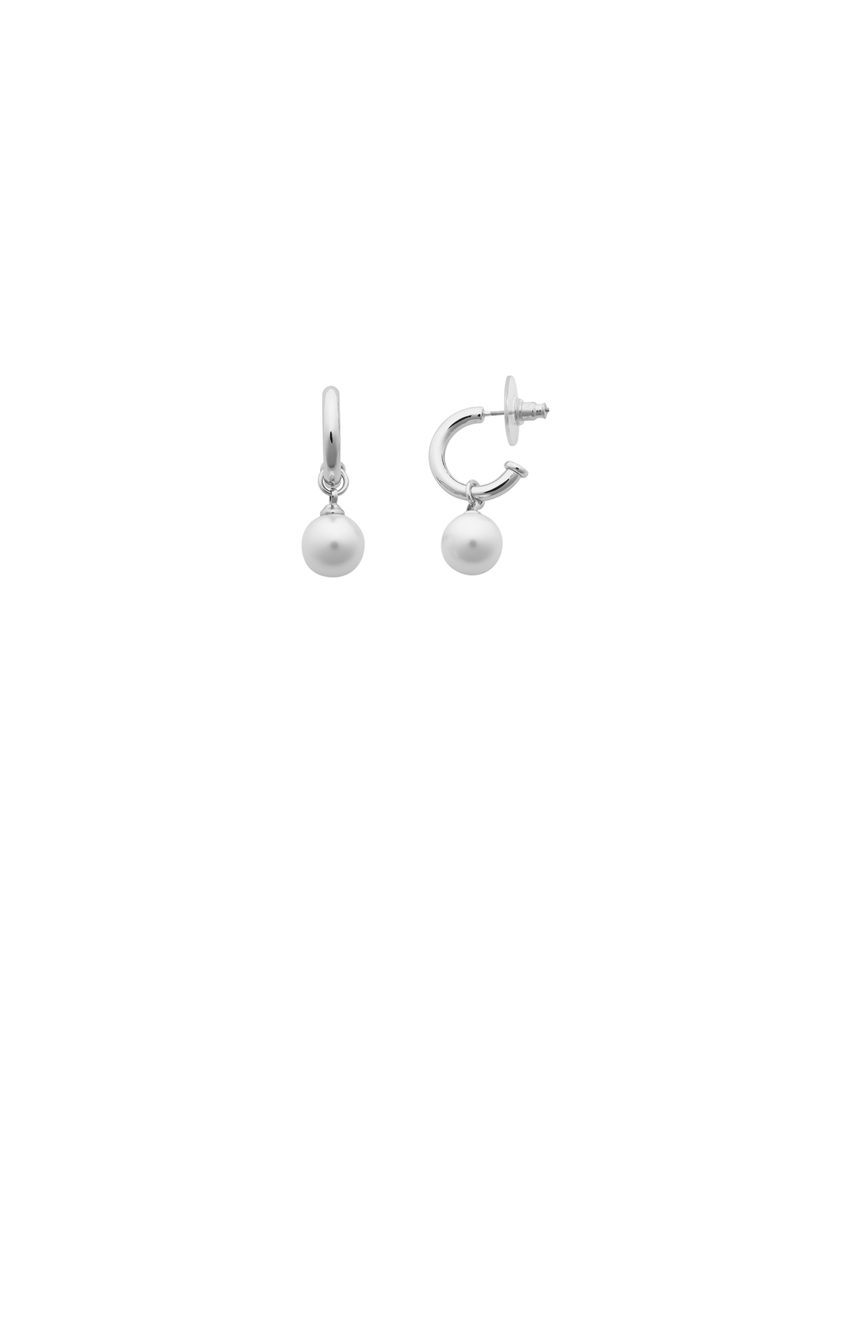 ACCESSORIES Earrings OS / SILVER FLEUR PEARL EARRING IN SILVER