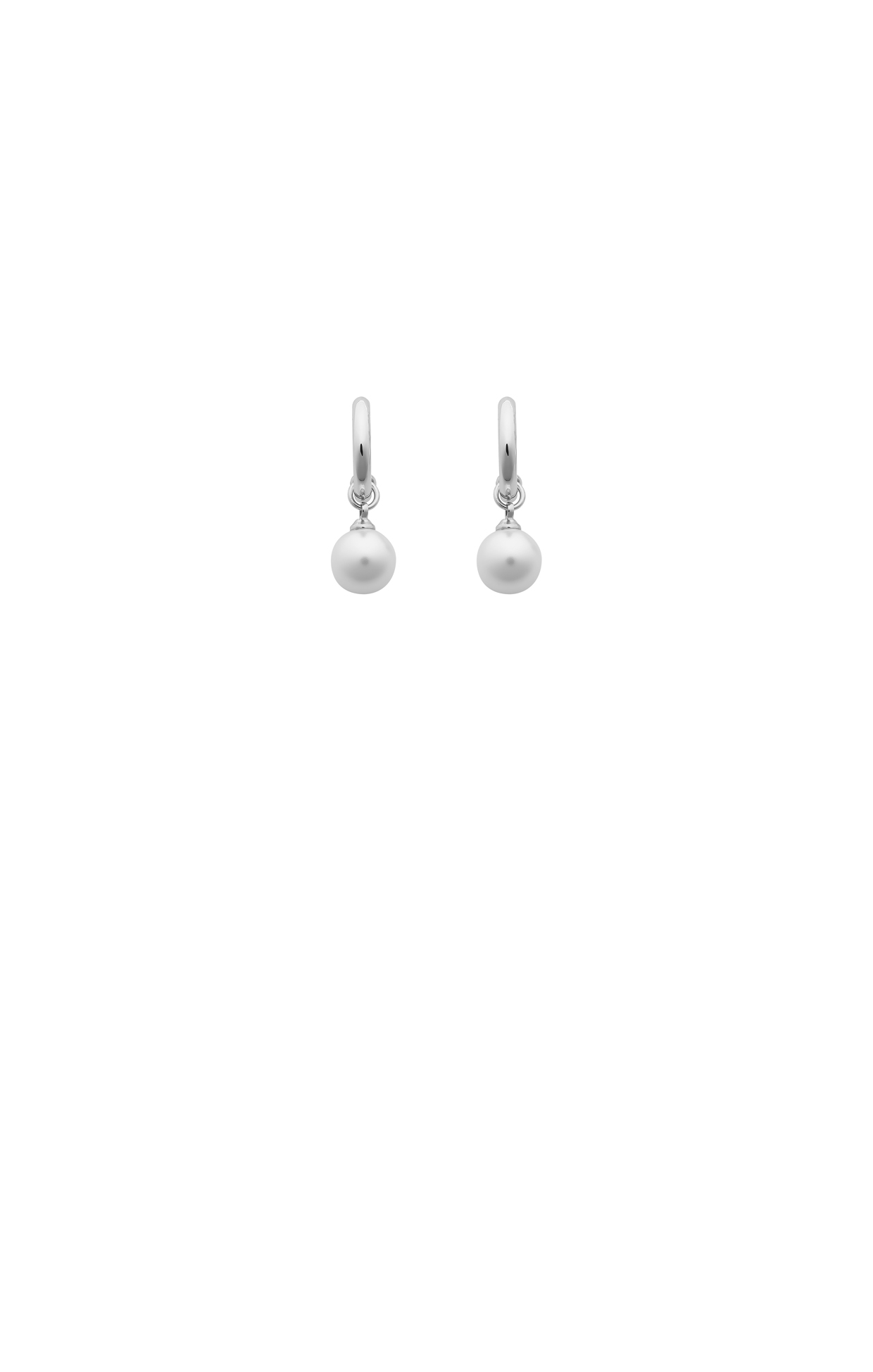 ACCESSORIES Earrings OS / SILVER FLEUR PEARL EARRING IN SILVER