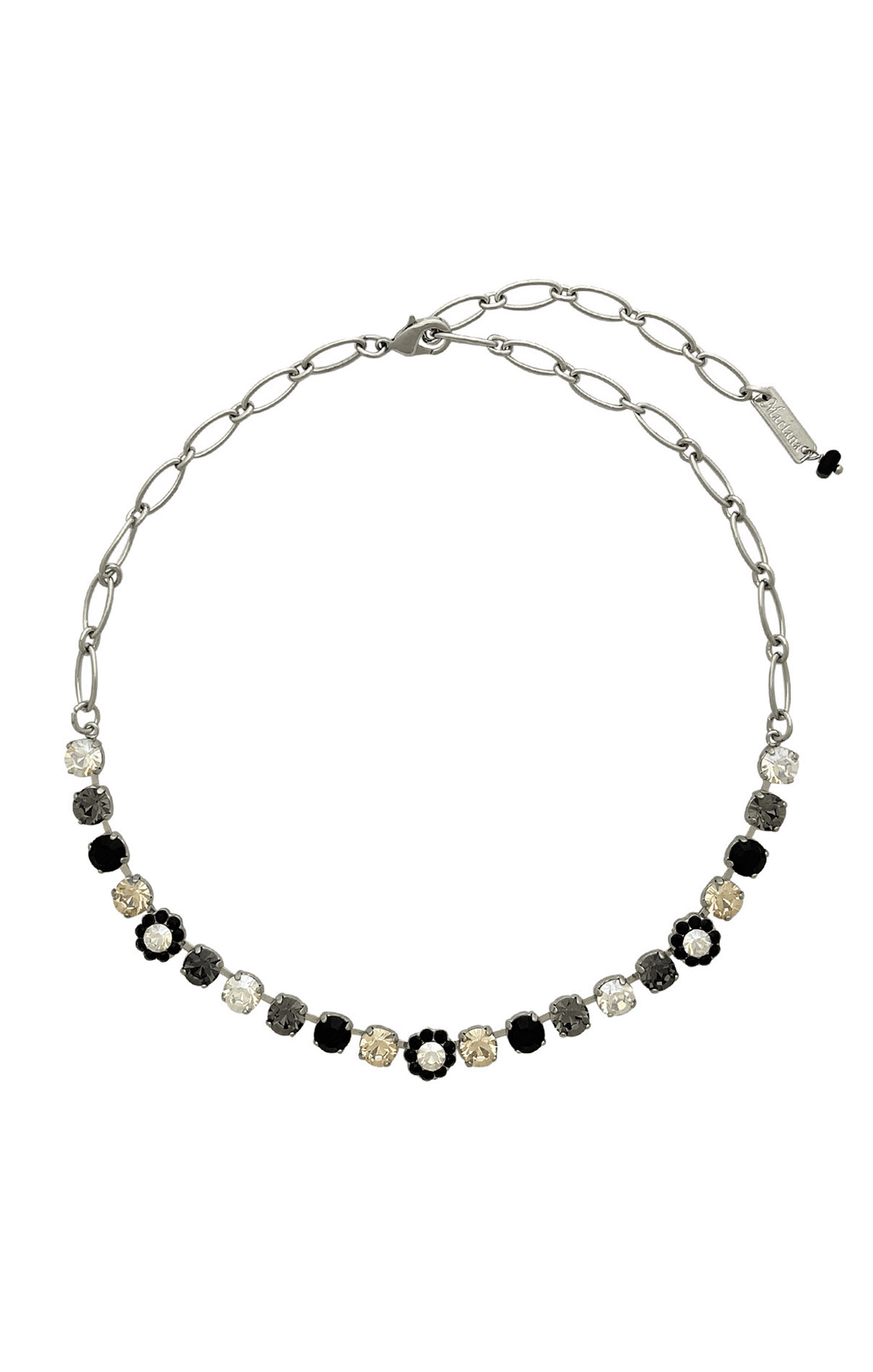 ACCESSORIES Necklaces OS / BLACK FLORENCE NECKLACE IN RHODIUM - MIDNIGHT BLACK