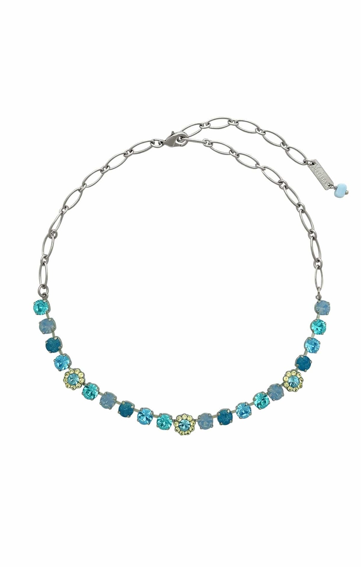 ACCESSORIES Necklaces OS / BLUE FLORENCE NECKLACE IN RHODIUM - OCEAN BLUE