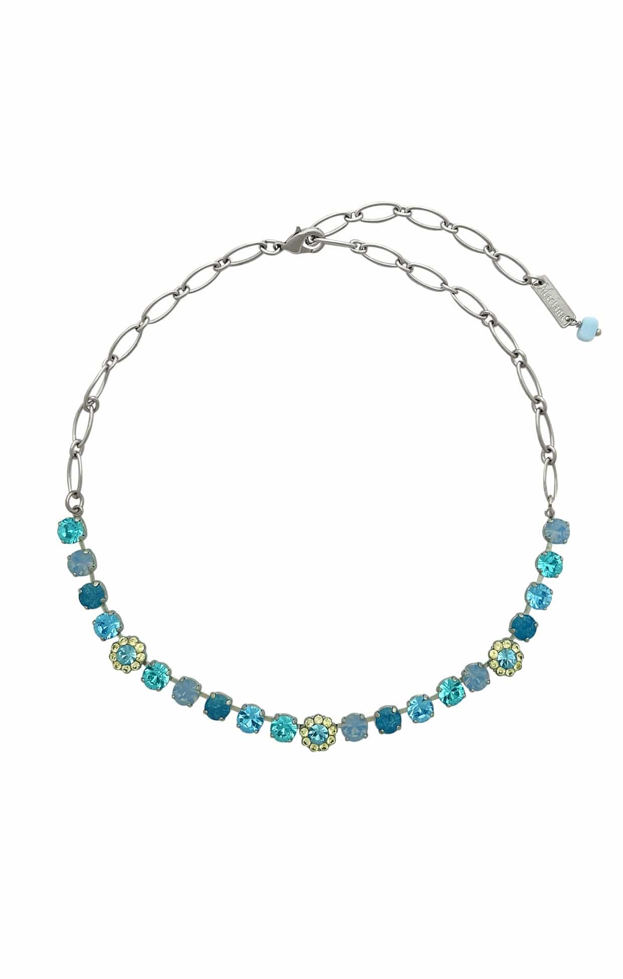 ACCESSORIES Necklaces OS / BLUE FLORENCE NECKLACE IN RHODIUM - OCEAN BLUE