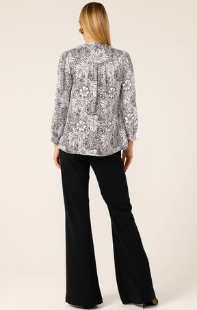 Tops FLORENTINE BLOUSE IN BLACK WHITE FLORAL