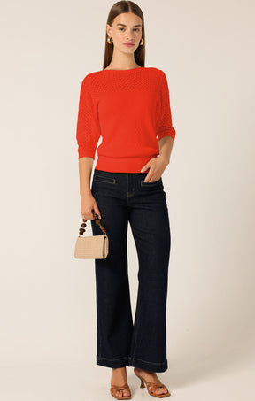 Pants Multi Occasion FREYA WIDE LEG JEAN IN INDIGO