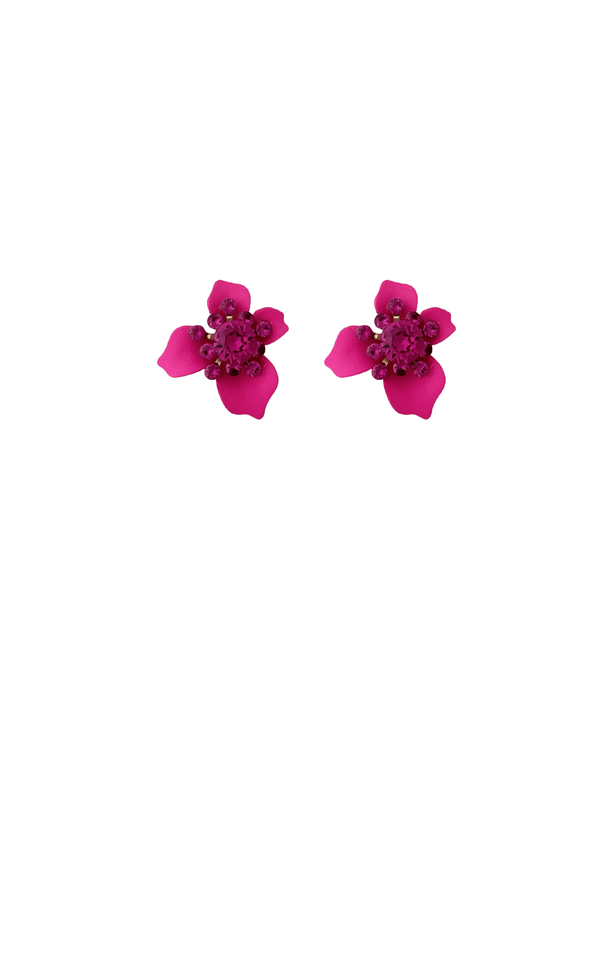 ACCESSORIES Earrings OS / PINK FRIDA FLOWER EARRINGS IN FUCHSIA