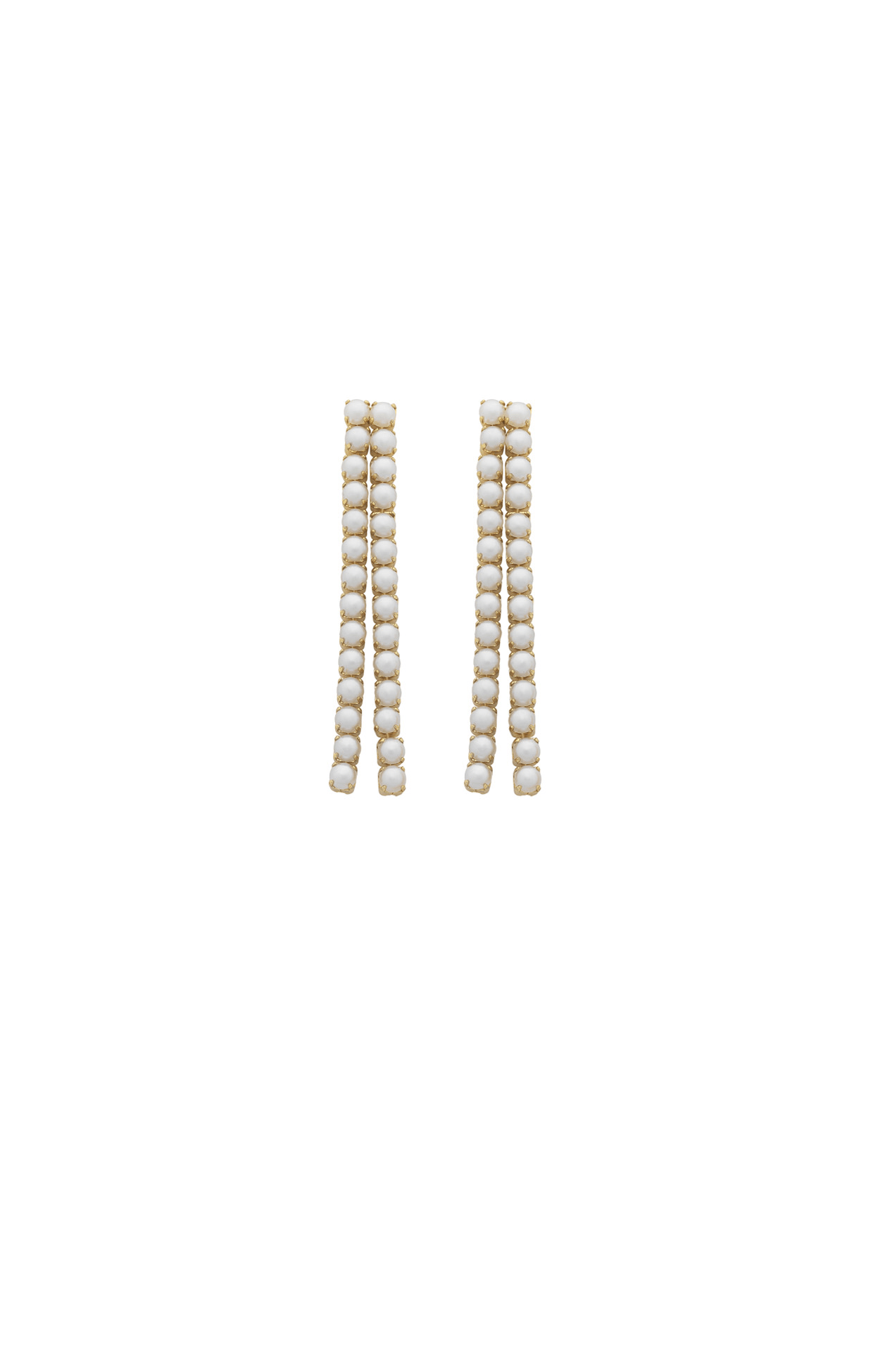 ACCESSORIES Earrings OS / GOLD GARLAND PEARL EARRING IN GOLD