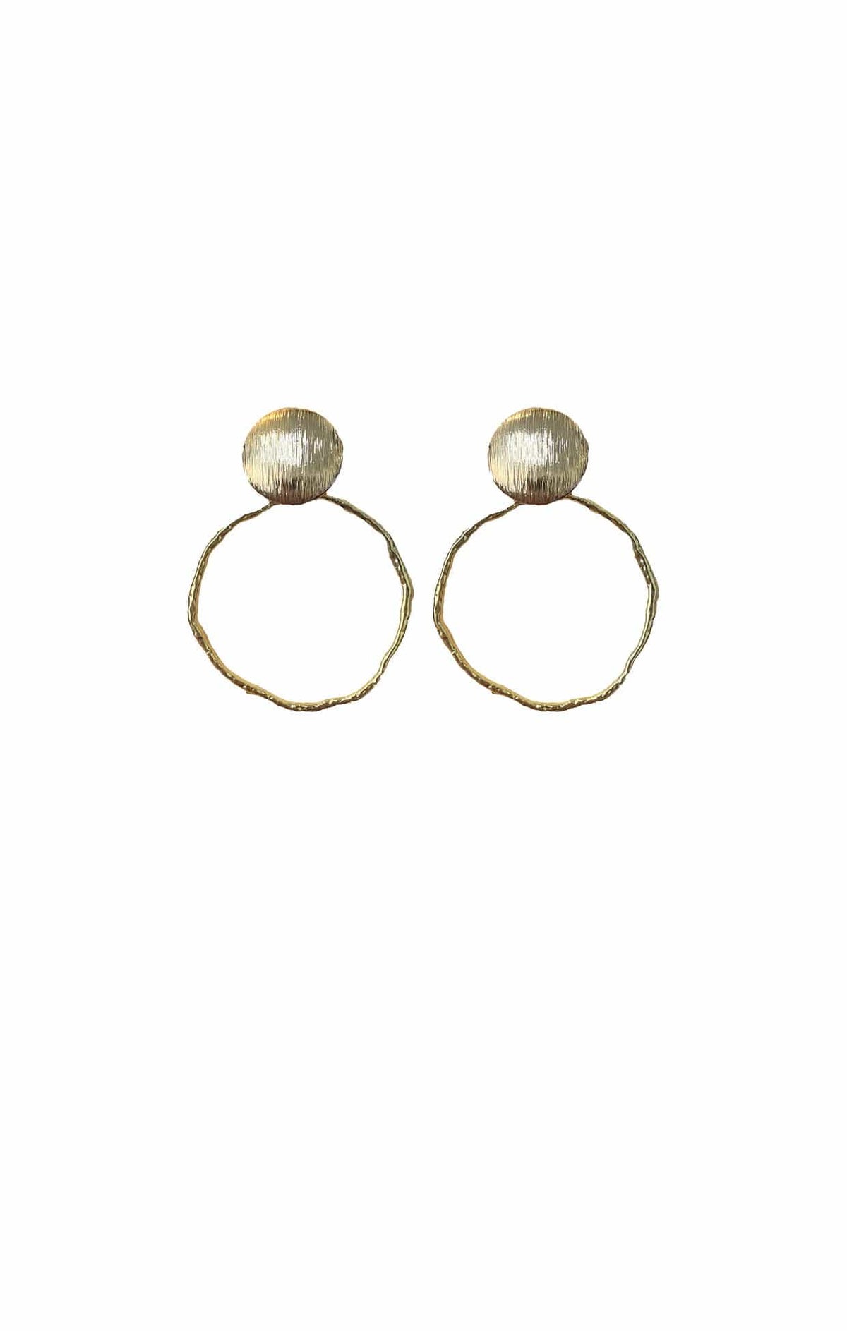 ACCESSORIES Earrings One Size / Neutral HAMMERED HOOPS IN GOLD