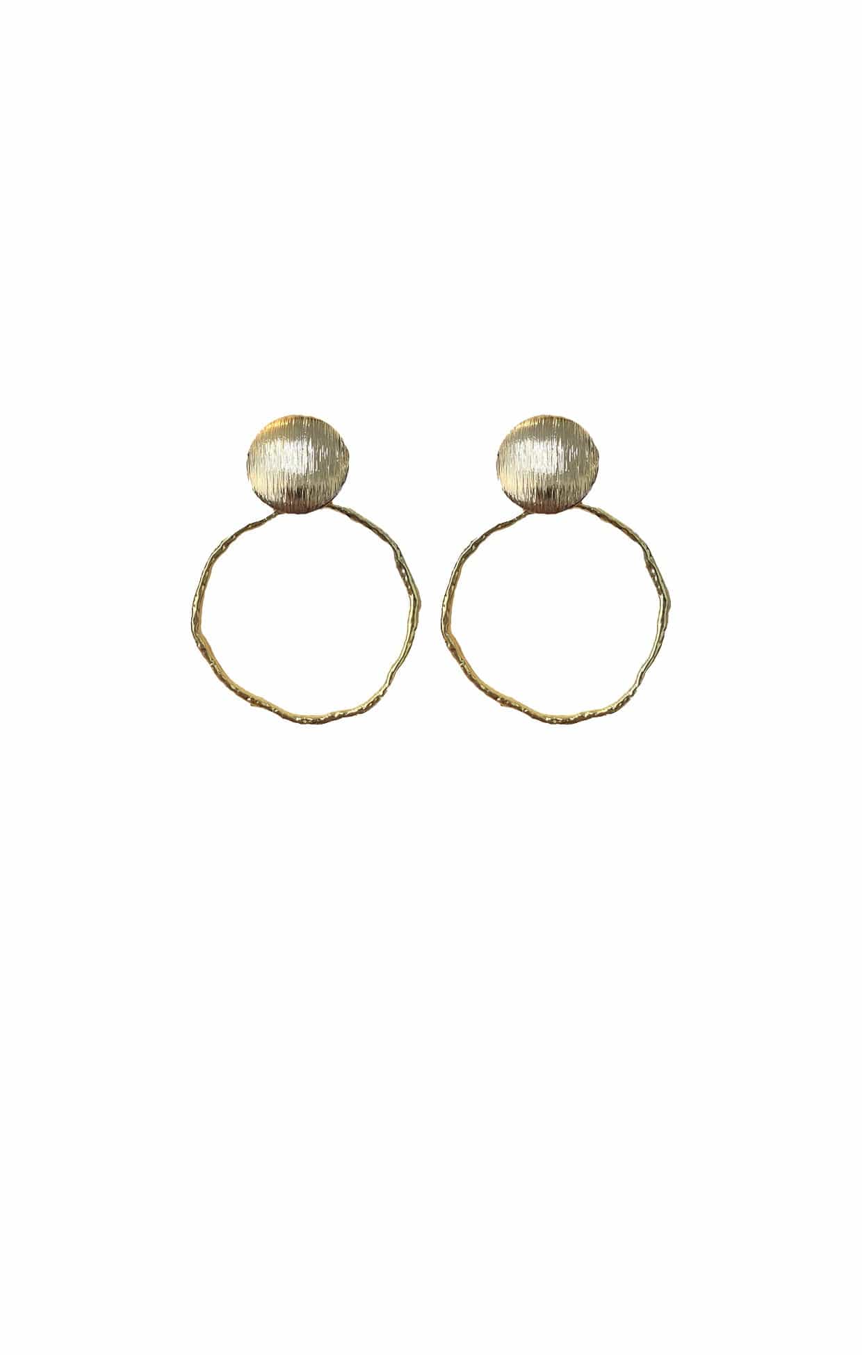 ACCESSORIES Earrings One Size / Neutral HAMMERED HOOPS IN GOLD