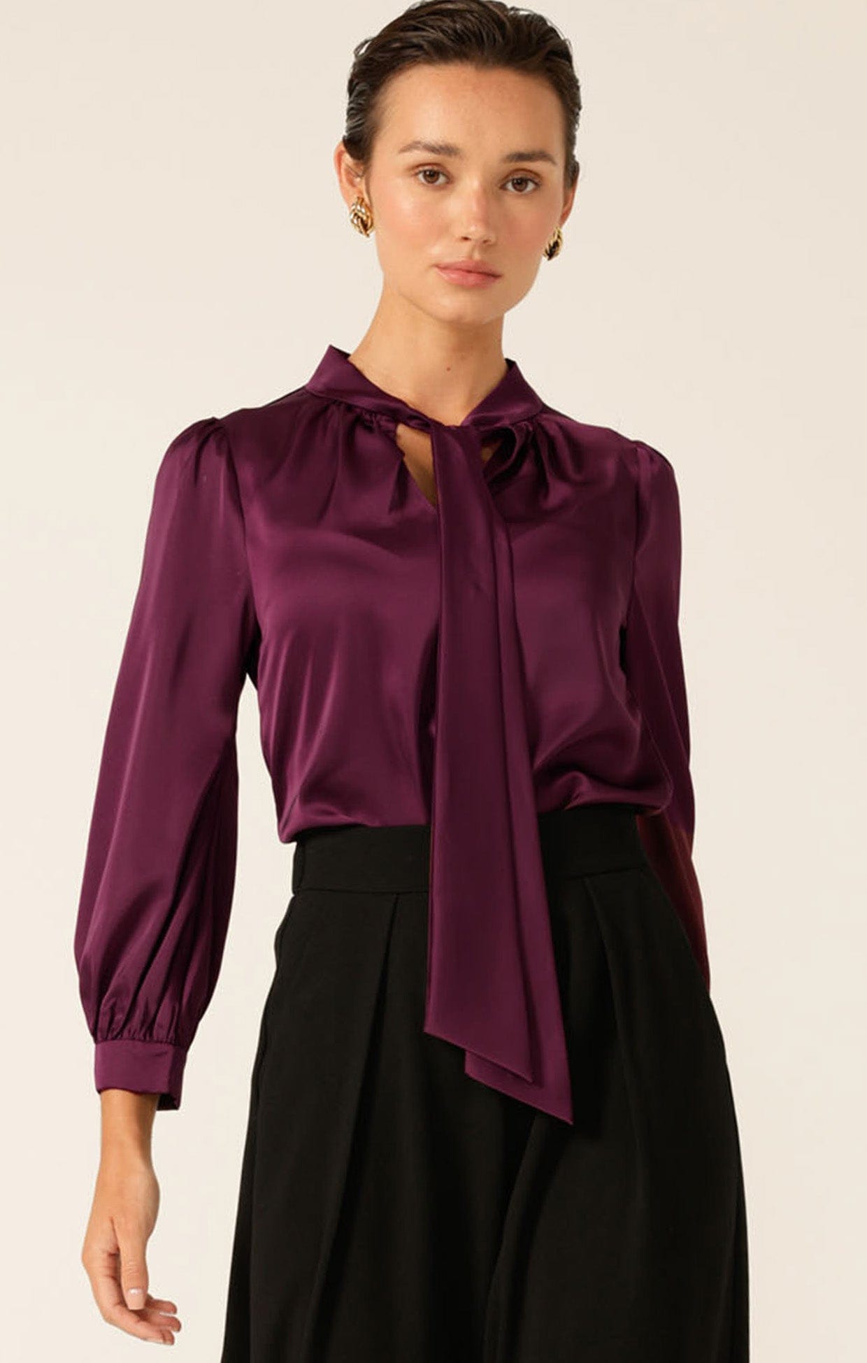 Tops HATCHIE BLOUSE IN BLACK CHERRY