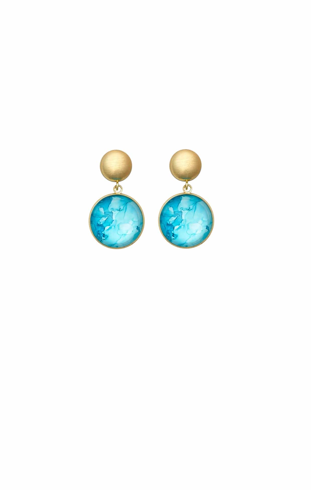 Earrings OS / TURQUOISE HETTIE EARRING IN GOLD AND TURQUOISE