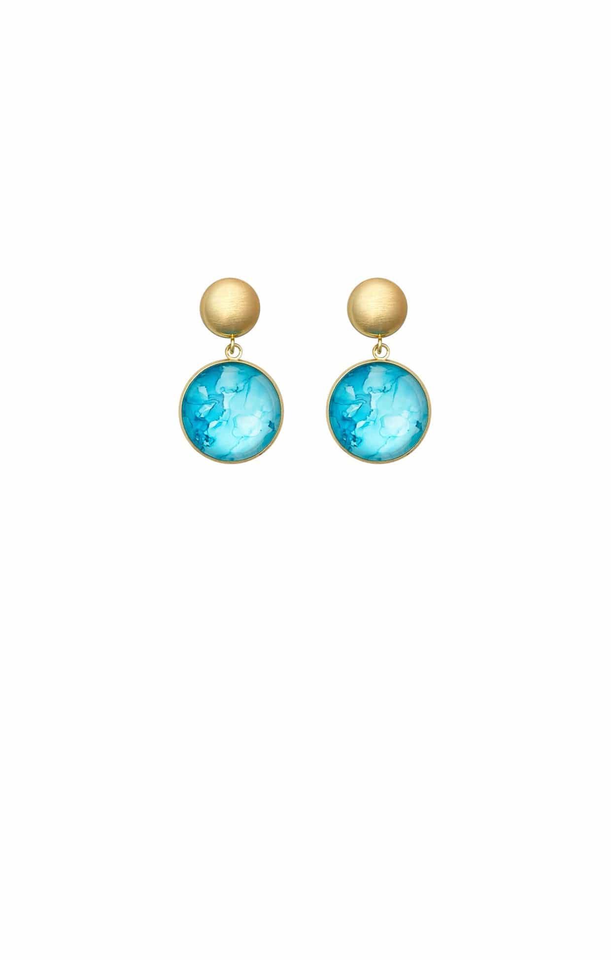 Earrings OS / TURQUOISE HETTIE EARRING IN GOLD AND TURQUOISE